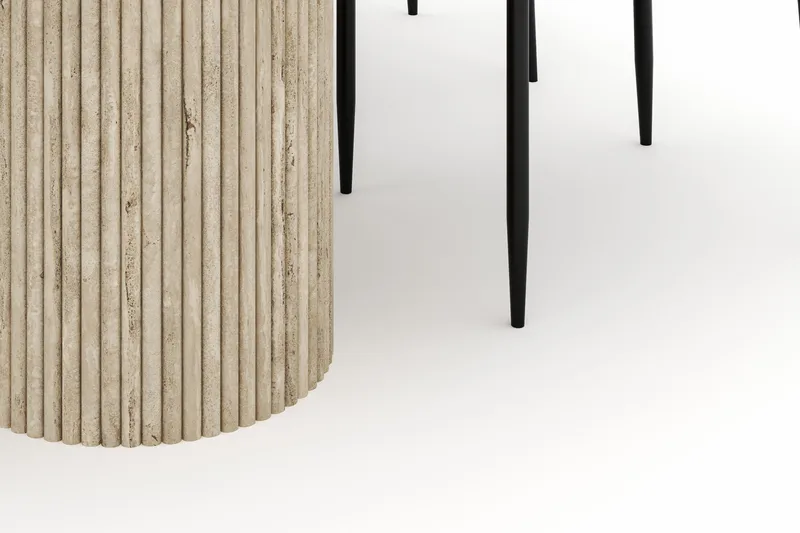 Uppveda Ovalt Matbord 180x90 cm med 4 Sawako Stolar - Beige - Möbler - Bord & matgrupp - Matgrupp