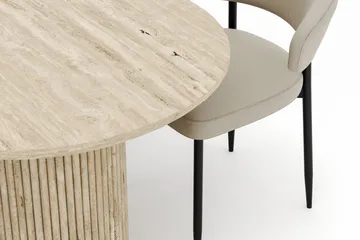 Uppveda Ovalt Matbord 180x90 cm med 4 Sawako Stolar - Beige - Möbler - Bord & matgrupp - Matgrupp