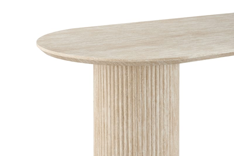 Uppveda Ovalt Matbord 180x90 cm Travertin Utseende - Beige - Möbler - Bord & matgrupp - Matbord & köksbord