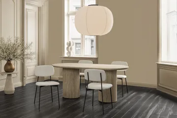 Uppveda Ovalt Matbord 180x90 cm Travertin Utseende - Beige - Möbler - Bord & matgrupp - Matbord & köksbord