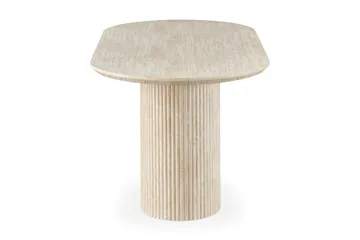 Uppveda Ovalt Matbord 180x90 cm Travertin Utseende - Beige - Möbler - Bord & matgrupp - Matbord & köksbord