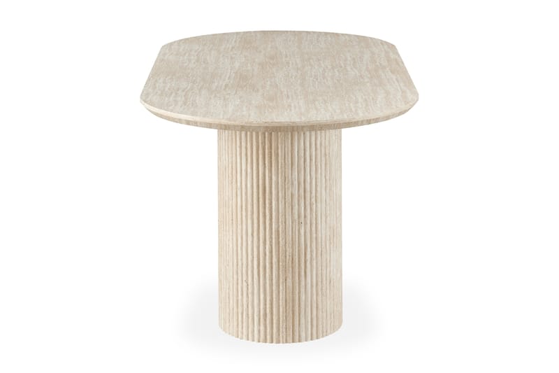 Uppveda Ovalt Matbord 180x90 cm Travertin Utseende - Beige - Möbler - Bord & matgrupp - Matbord & köksbord