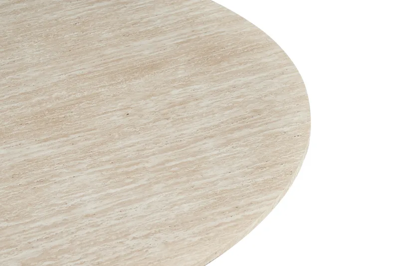 Uppveda Runt Matbord 120 cm med Travertinutseende - Beige - Möbler - Bord & matgrupp - Matbord & köksbord