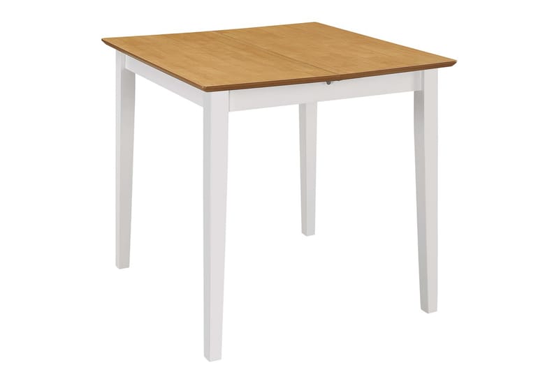 Utdragbart matbord (80-120)x80x74 cm vit MDF - Vit - Matbord & köksbord