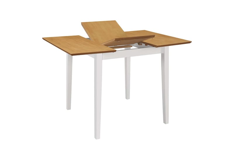 Utdragbart matbord (80-120)x80x74 cm vit MDF - Vit - Matbord & köksbord