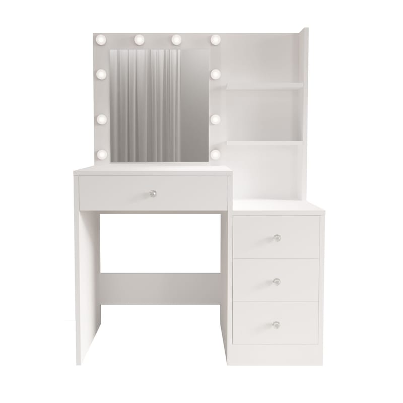 Uvero Sminkbord 69,4x135x40 cm - Vit - Möbler - Bord & matgrupp - Sminkbord & toalettbord