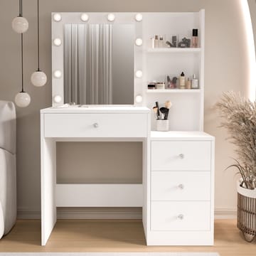 Uvero Sminkbord 69,4x135x40 cm - Vit - Möbler - Bord & matgrupp - Sminkbord & toalettbord