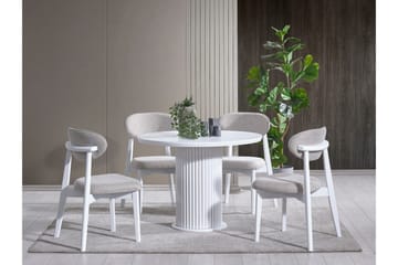 Uvudhulash Matbord 100 cm Rund - Vit - Möbler - Bord & matgrupp - Matbord & köksbord