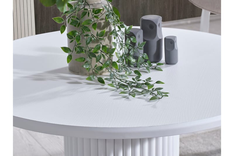 Uvudhulash Matbord 100 cm Rund - Vit - Möbler - Bord & matgrupp - Matbord & köksbord