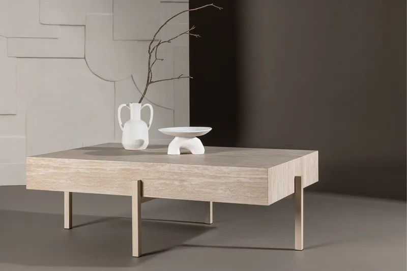 Vadholmen Soffbord 130x82 cm Rektangulär - Whitewash - Möbler - Bord & matgrupp - Soffbord