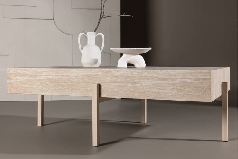 Vadholmen Soffbord 130x82 cm Rektangulär - Whitewash - Möbler - Bord & matgrupp - Soffbord