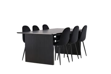 Vail Matbord 200 cm med 6 Polar Köksstol - Möbler - Bord & matgrupp - Matgrupp