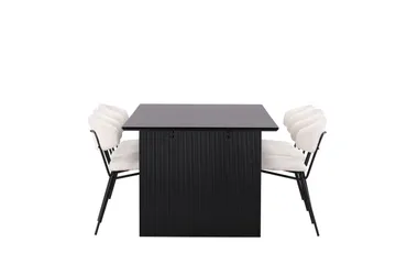 Vail Matgrupp 200 cm Rektangulär med 6 Chico Stolar - Svart - Möbler - Bord & matgrupp - Matgrupp