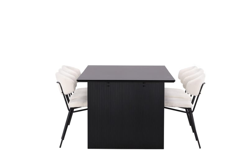Vail Matgrupp 200 cm Rektangulär med 6 Chico Stolar - Svart - Möbler - Bord & matgrupp - Matgrupp
