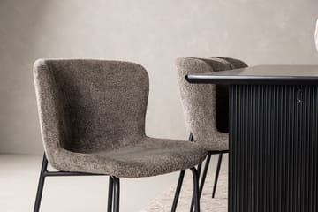 Vail Matgrupp 200 cm Rektangulär med 6 Modesto stolar - Svart - Möbler - Bord & matgrupp - Matgrupp