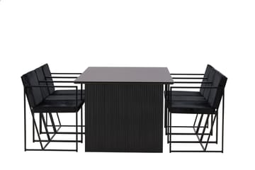 Vail Matgrupp 200 cm Rektangulär med 6 Richmond stolar - Svart - Möbler - Bord & matgrupp - Matgrupp