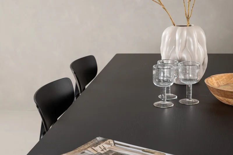 Vail Matgrupp 200 cm Rektangulär med 6 Ursholmen stolar - Svart - Möbler - Bord & matgrupp - Matgrupp