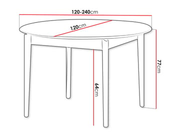 Valden Matbord 120x77 cm - Mörk ek - Möbler - Bord & matgrupp - Matbord & köksbord