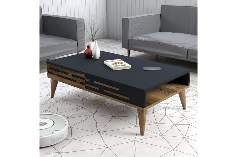 Valensiya Soffbord 105 cm - Valnöt/Antracit - Möbler - Bord & matgrupp - Soffbord