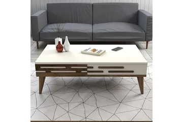 Valensiya Soffbord 105 cm - Valnöt/Cream - Möbler - Bord & matgrupp - Soffbord