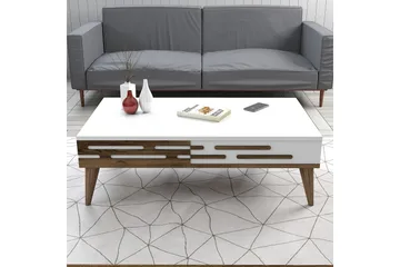 Valensiya Soffbord 105 cm - Valnöt/Vit - Möbler - Bord & matgrupp - Soffbord