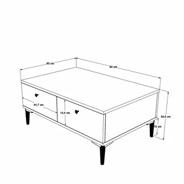 Valren Soffbord 90x38,6x60 cm - Valnöt - Möbler - Bord & matgrupp - Soffbord
