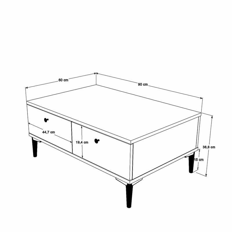 Valren Soffbord 90x38,6x60 cm - Valnöt - Möbler - Bord & matgrupp - Soffbord