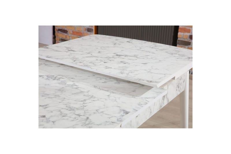 Valric Matbord 132 cm Rektangulär - Vit/Grå - Möbler - Bord & matgrupp - Matbord & köksbord