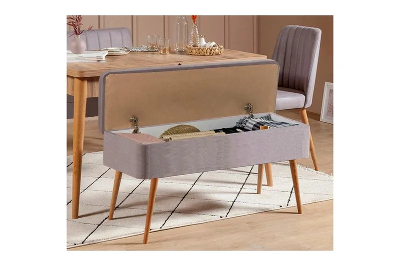 Valsot Matgrupp 129 cm Rektangulär - Natur/Grå - Möbler - Bord & matgrupp - Matgrupp