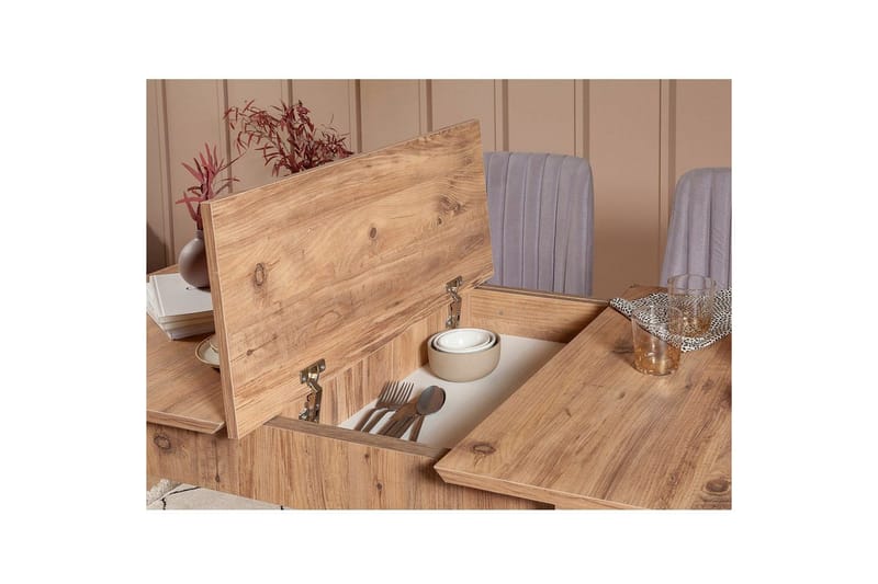 Valsot Matgrupp 129 cm Rektangulär - Natur/Grå - Möbler - Bord & matgrupp - Matgrupp