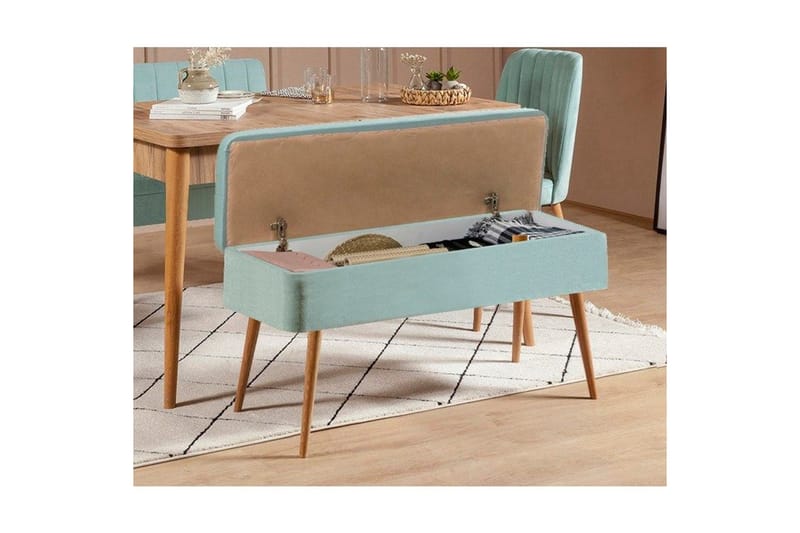 Valsot Matgrupp 129 cm Rektangulär - Natur/Grön - Möbler - Bord & matgrupp - Matgrupp