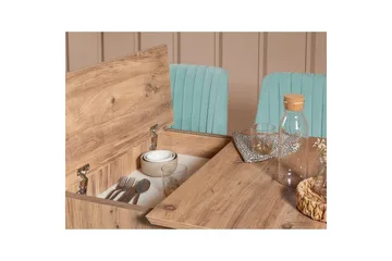 Valsot Matgrupp 129 cm Rektangulär - Natur/Grön - Möbler - Bord & matgrupp - Matgrupp