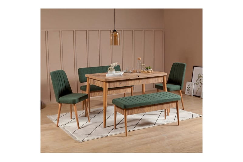 Valsot Matgrupp 130 cm Rektangulär - Natur - Möbler - Bord & matgrupp - Matgrupp