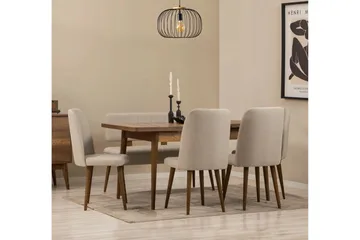 Valsot Matgrupp Rektangulär - Beige - Möbler - Bord & matgrupp - Matgrupp