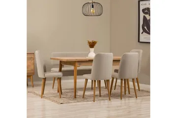 Valsot Matgrupp Rektangulär - Beige - Möbler - Bord & matgrupp - Matgrupp