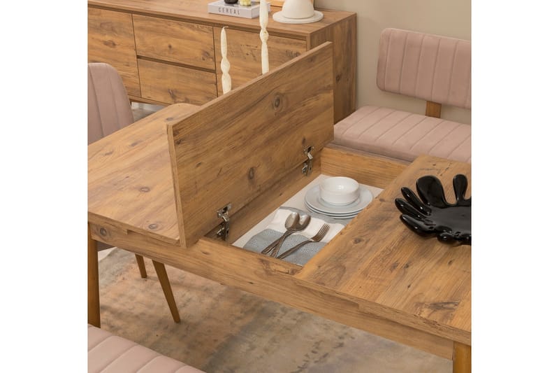 Valsot Matgrupp Rektangulär - Beige - Möbler - Bord & matgrupp - Matgrupp