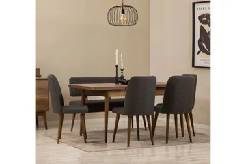 Valsot Matgrupp Rektangulär - Mörkgrå - Möbler - Bord & matgrupp - Matgrupp