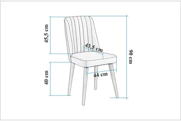 Valsot Matgrupp Rektangulär - Mörkgrå - Möbler - Bord & matgrupp - Matgrupp
