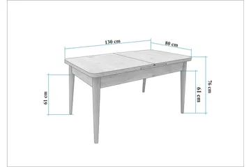 Valsot Matgrupp Rektangulär - Mörkgrå - Möbler - Bord & matgrupp - Matgrupp