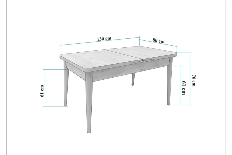 Valsot Matgrupp Rektangulär - Mörkgrå - Möbler - Bord & matgrupp - Matgrupp
