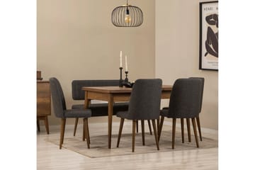 Valsot Matgrupp Rektangulär - Mörkgrå - Möbler - Bord & matgrupp - Matgrupp