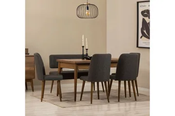 Valsot Matgrupp Rektangulär - Mörkgrå - Möbler - Bord & matgrupp - Matgrupp