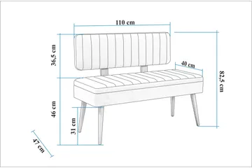 Valsot Matgrupp Rektangulär - Mörkgrå - Möbler - Bord & matgrupp - Matgrupp