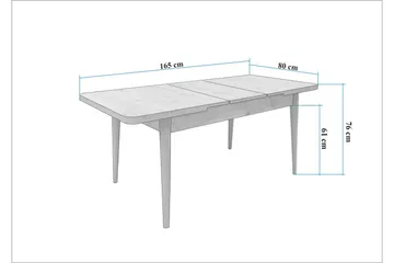 Valsot Matgrupp Rektangulär - Mörkgrå - Möbler - Bord & matgrupp - Matgrupp