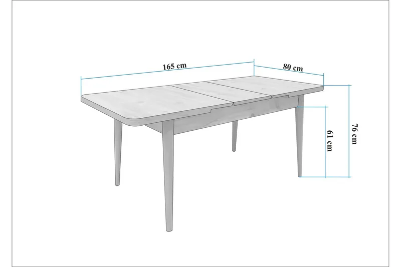 Valsot Matgrupp Rektangulär - Mörkgrå - Möbler - Bord & matgrupp - Matgrupp
