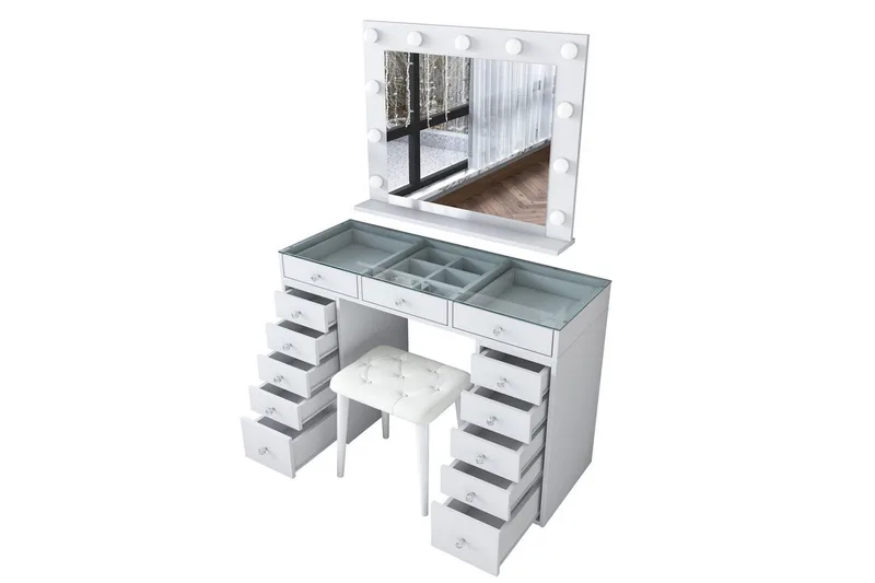 Varlin Sminkbord 120 cm - Vit - Möbler - Bord & matgrupp - Sminkbord & toalettbord