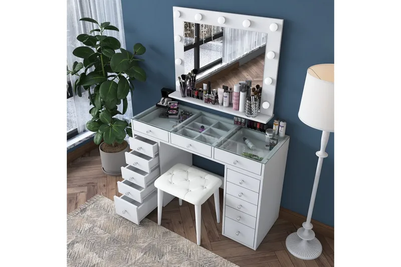 Varlin Sminkbord 120 cm - Vit - Möbler - Bord & matgrupp - Sminkbord & toalettbord