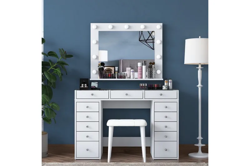 Varlin Sminkbord 120 cm - Vit - Möbler - Bord & matgrupp - Sminkbord & toalettbord