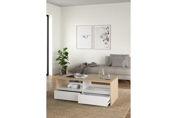 Varun Soffbord 120 cm - Vit/Natur - Möbler - Bord & matgrupp - Soffbord