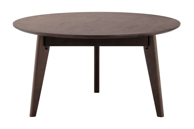 Velo Runt Soffbord 85 cm med Trä- och Rökt Ek-utseende och Tre Ben - Rökt ek - Möbler - Bord & matgrupp - Soffbord